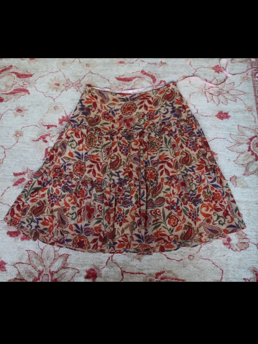 Vintage Lauren Ralph Lauren Paisley Boho Midi Skirt